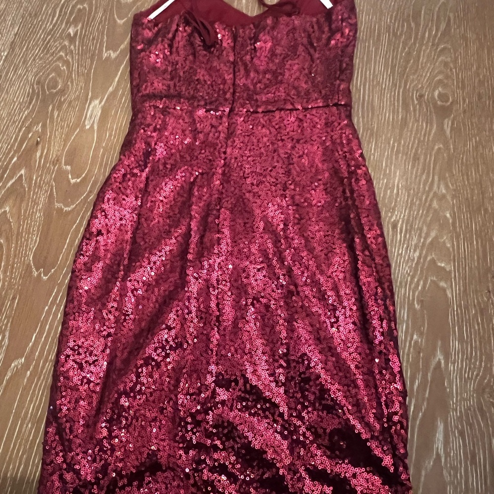Lulus Elegant Red Sequin Dress. Like New